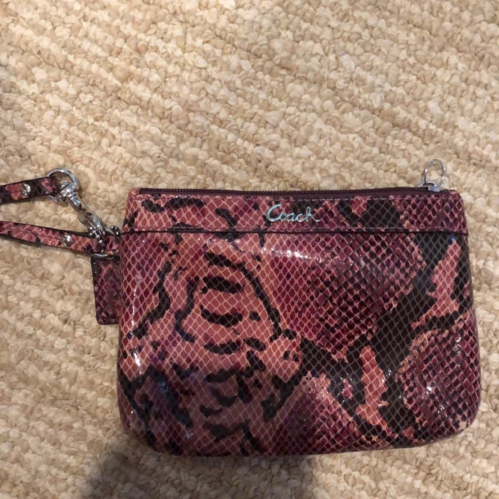 Coach patterned wristlet/wallet